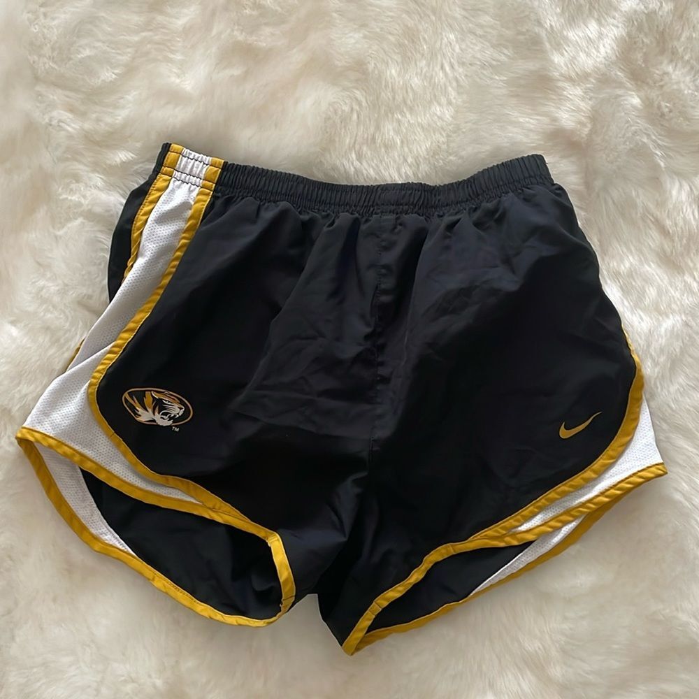 Mizzou Nike Running Shorts Liner Black Gold White Small Missouri